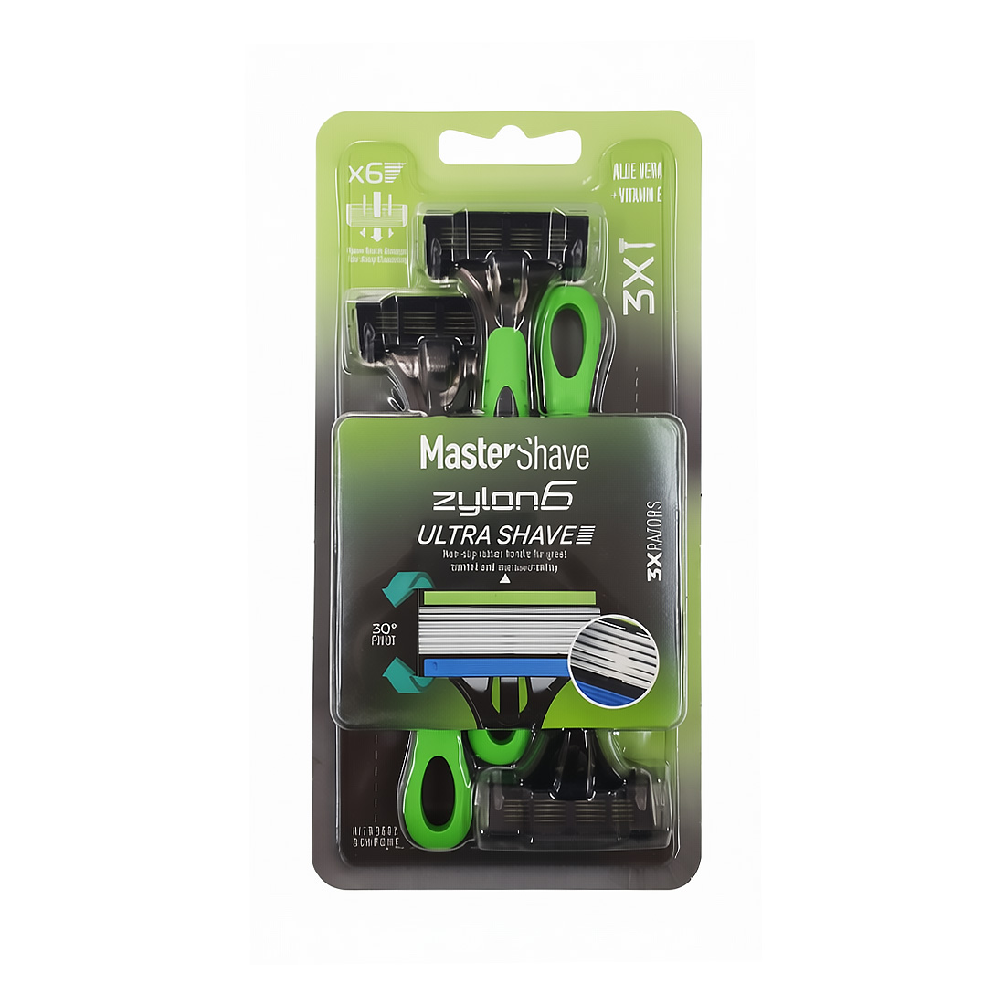 خود تراش 6 تیغ مسترشیو 3 عددی مدل Zylon Ultra Shave